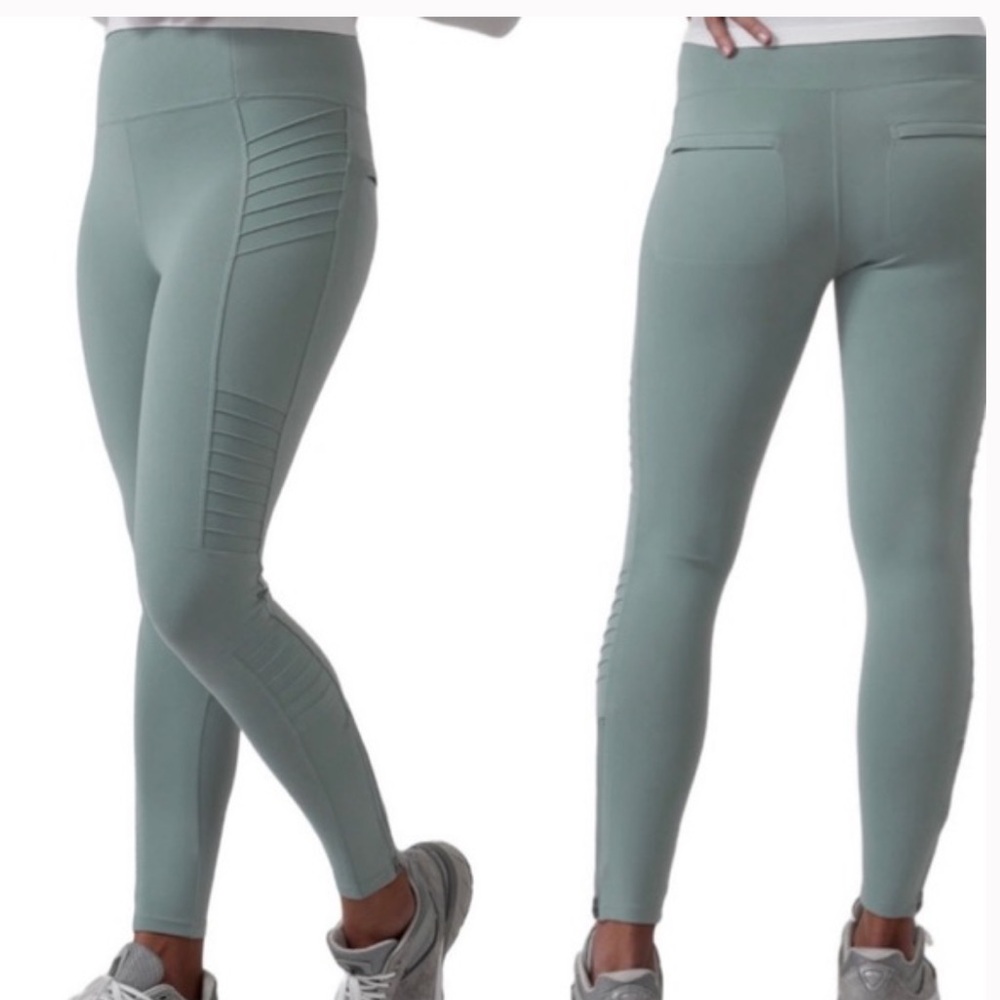 Athleta Delancey Moto Tight High-Rise Leggings Pants W1759 Sz S